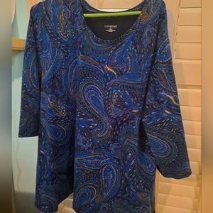 Catherine's 1x tunic in blue and gold
